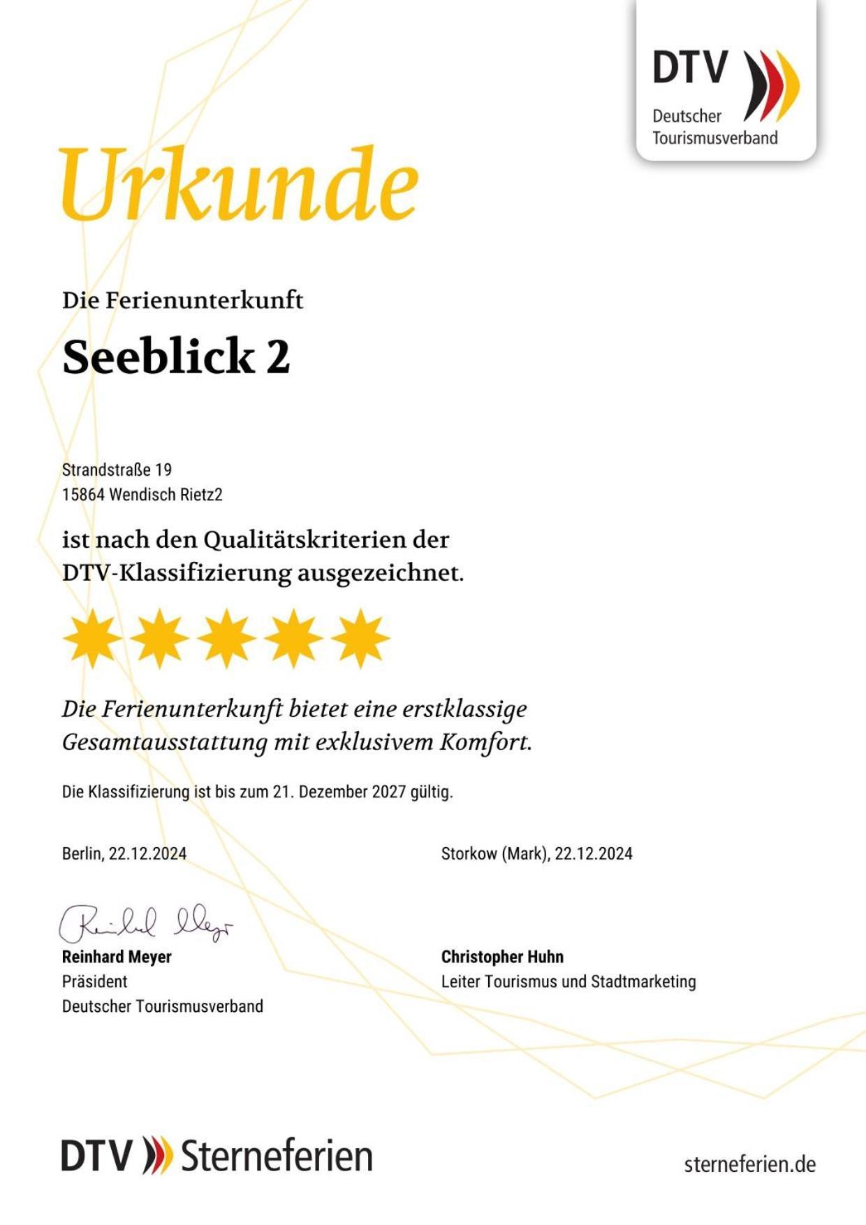 5*Ferienwohnung Seeblick 2 Wendisch Rietz Exterior photo